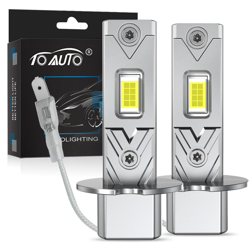 

H1 H3 Светодиодная лампа для фар 60000LM 150W Высокомощная автоматическая противотуманная фара 6500K 12V Светодиодные фонари для автомобильных фар Подорожные ходовые огни