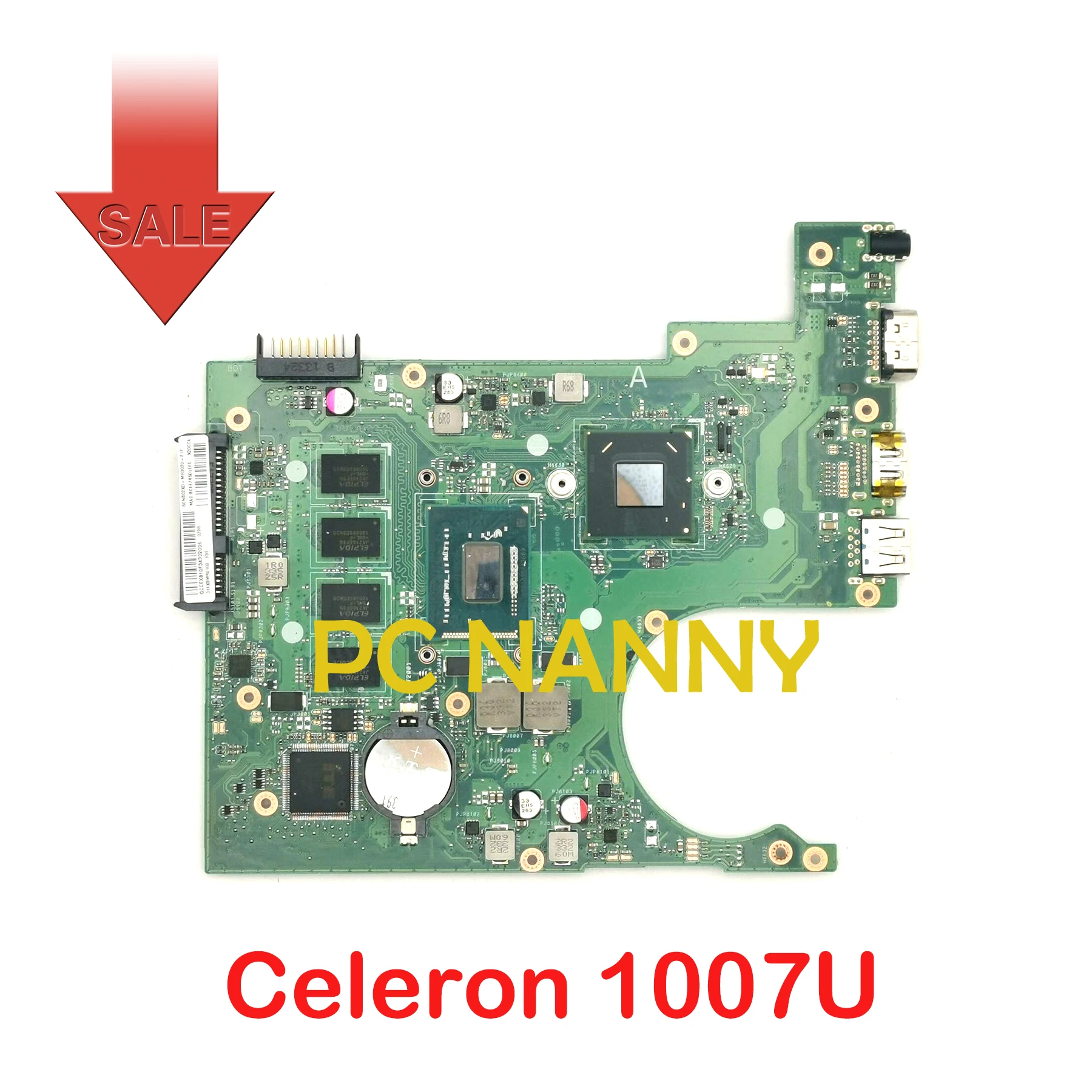 

Материнская плата PCNANNY для Asus X200CA X200C X200, материнская плата Intel Celeron 1007U 60NB02X0-MBE000