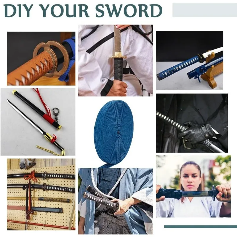 1 рулон 5 м шнур из искусственной кожи с ручкой меча Tsukamaki Sageo для ручки веревка 12 мм