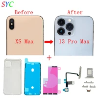 battery back cover middle chassis frame sim tray side key housing for iphon xs max like 13 pro max change repair parts