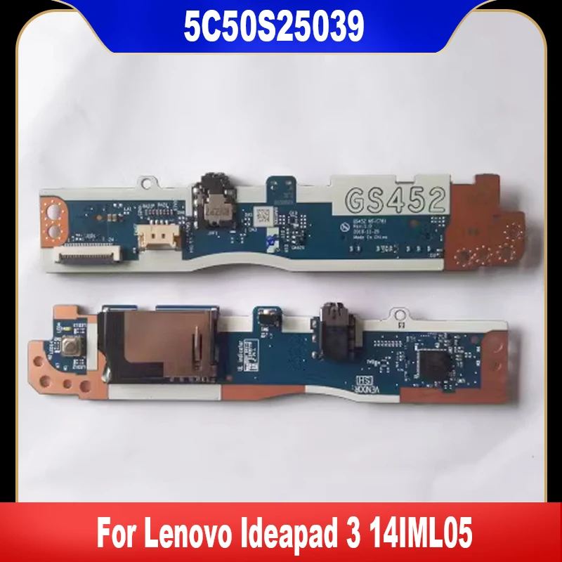 Фото 5C50S25039 для Lenovo Ideapad 3 14IML05 14IIL05 14ITL05 81WA 81WD аудио Power Botton SD Card Reader Плата GS452 NS-C781 №1