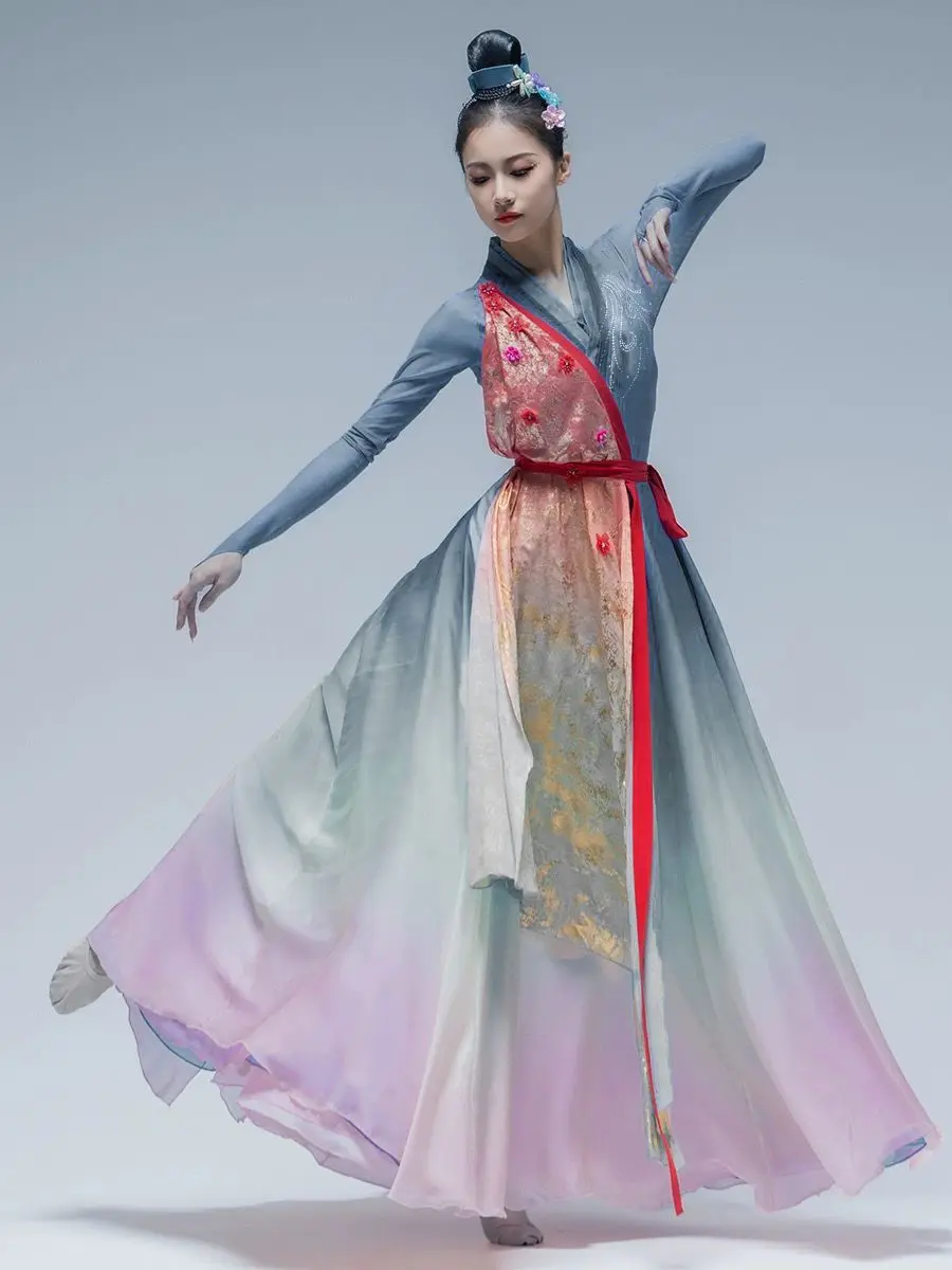 Китайское классическое танцевальное платье художественное для выступлений
