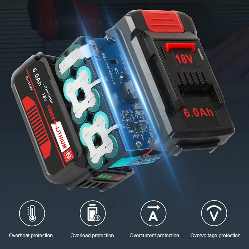 Индивидуальный аккумулятор для электроинструмента емкостью логотипа литиевой