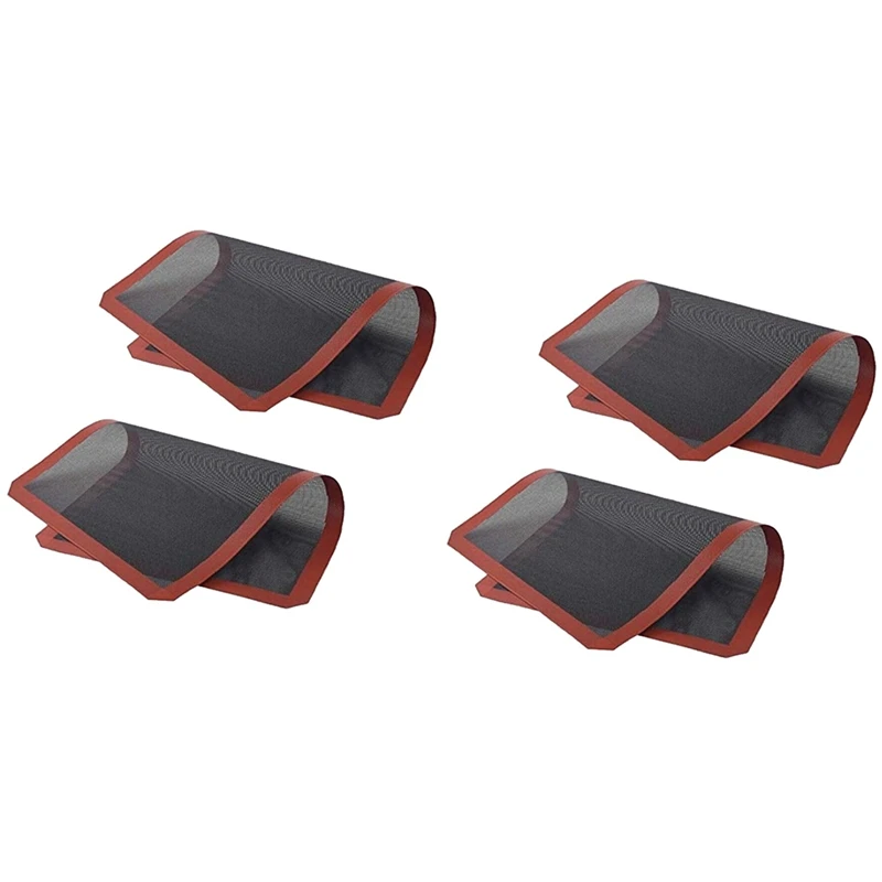 

4 Pcs Silicone Baking Mat Sheet,Non-Stick Oven Liner Perforated Mesh Pad,Baked Bread Biscuits Mat,Double-Sided Available