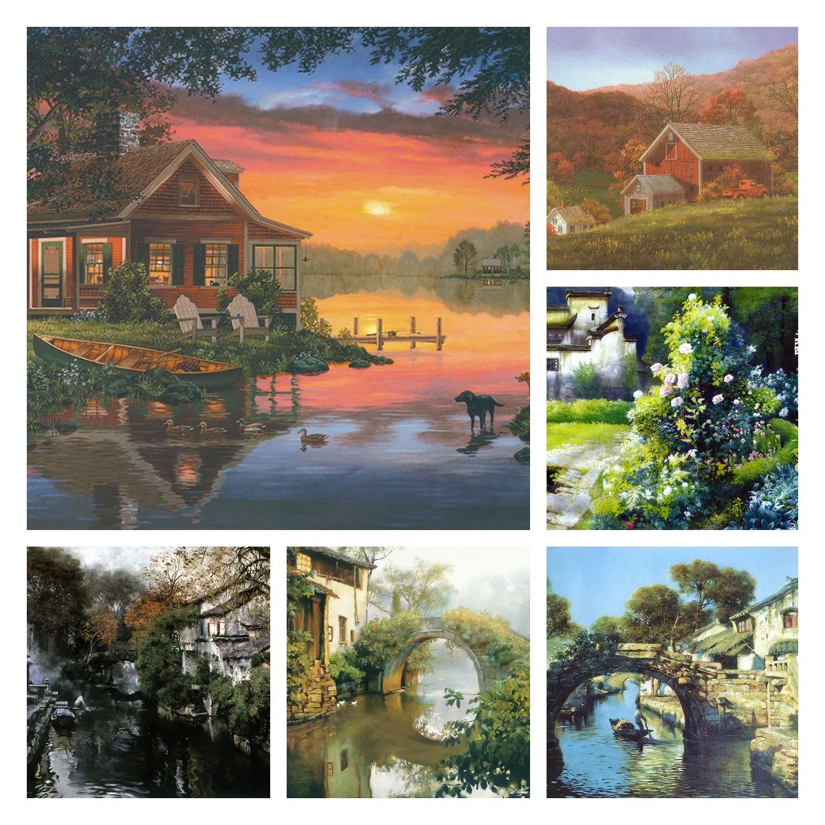 

Алмазная живопись 5D «сделай сам», картина мозаика в виде виллы, стеллажа, полный набор для вышивки крестиком, подарок для декора гостиной