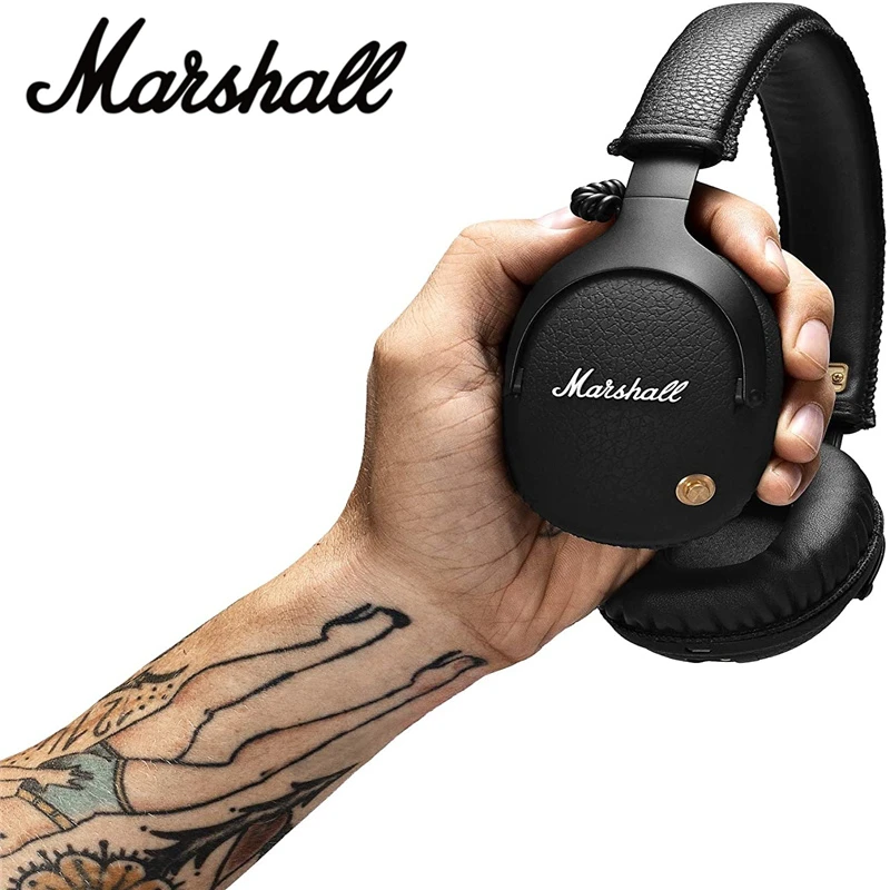 

Original Marshall MONITOR Bluetooth Headset with Wireless Headphones Tweeter 3D Stereo Deep Bass Foldable Sports Headphones