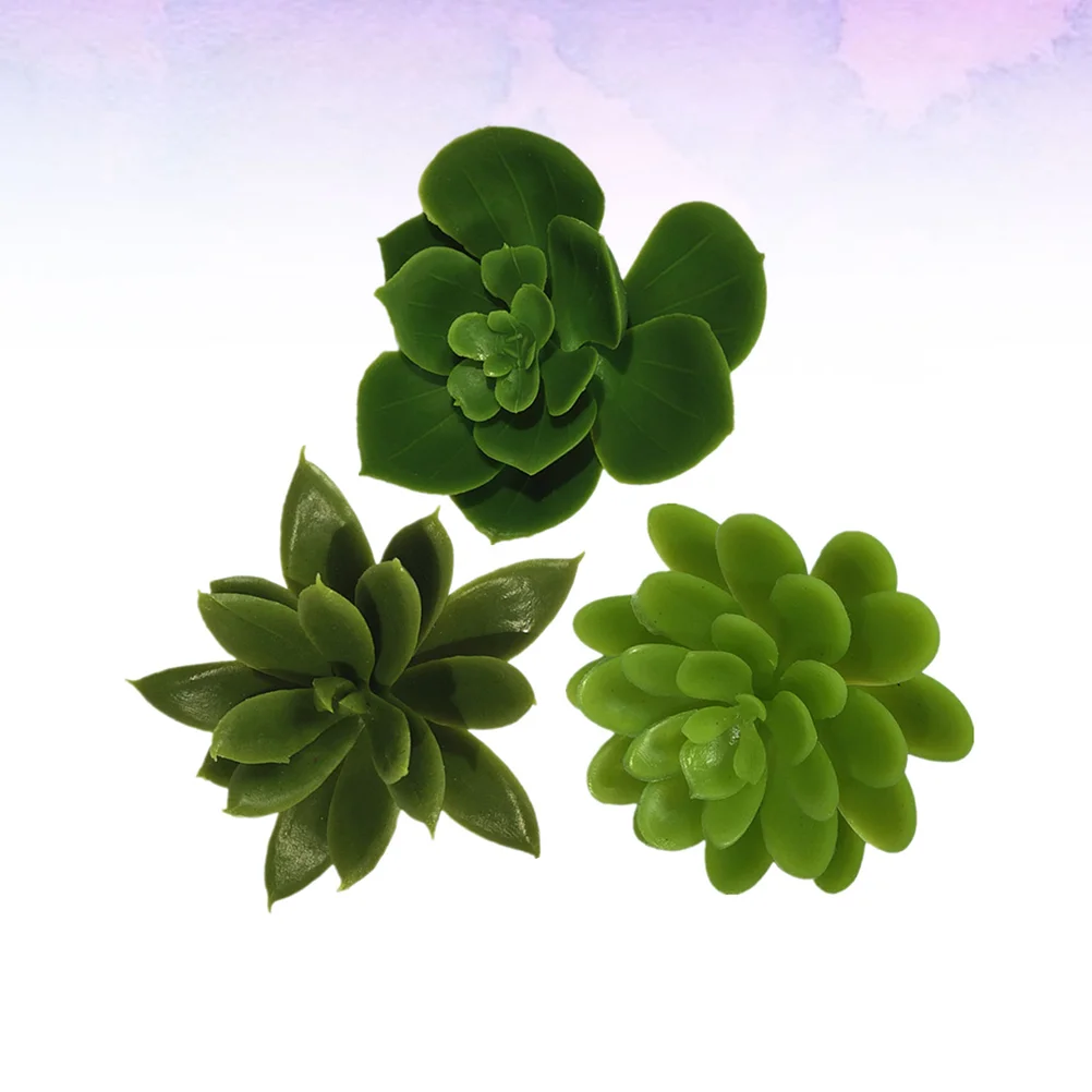 

3PCS Bouquet Unpotted Textured Succulents Arrangements Tiny Succulents Stem