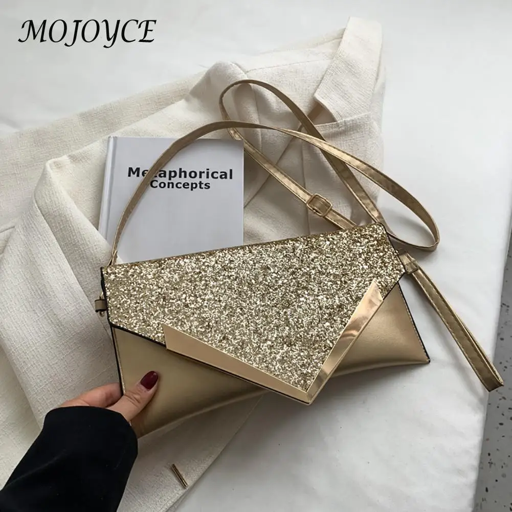 

Женская вечерняя сумка-клатч из ПУ кожи, с блестками