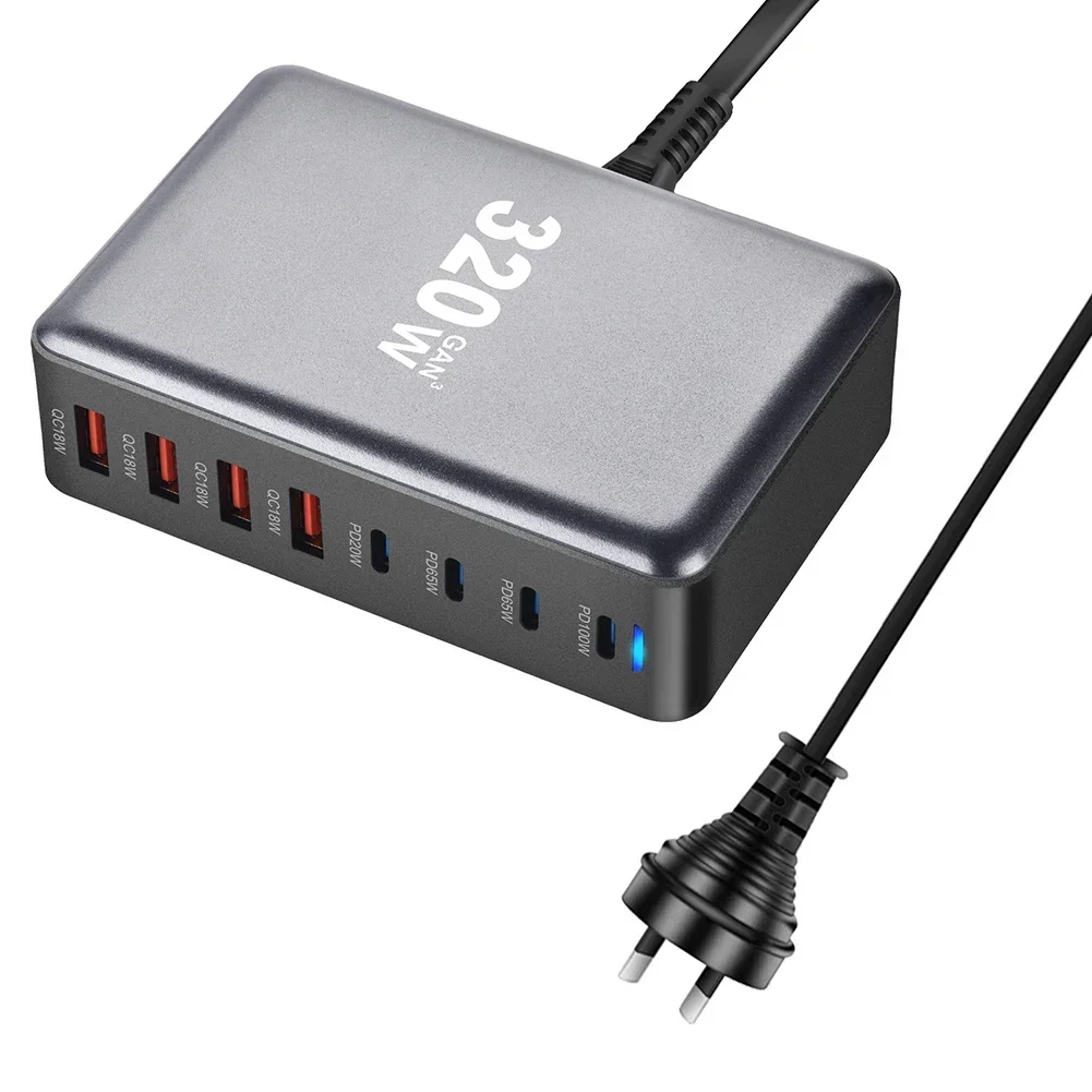 Эффективное зарядное устройство 320 Вт USB C компактное быстрая зарядка