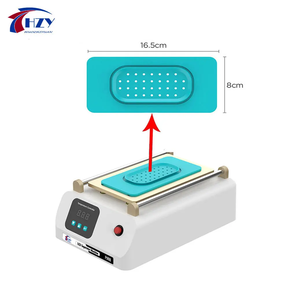 

HZY F988 LCD Separator Machine Built In Vacuum Pump Intelligent Manual LCD Touch Screen Glass Separator for Phone Repair