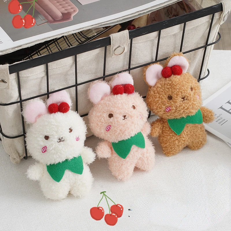 

Милый кролик-Вишня подвеска плюшевая кукла подвеска-медведь сумка мини тряпичная кукла для пары девушек плечики женское кольцо для ключей ...