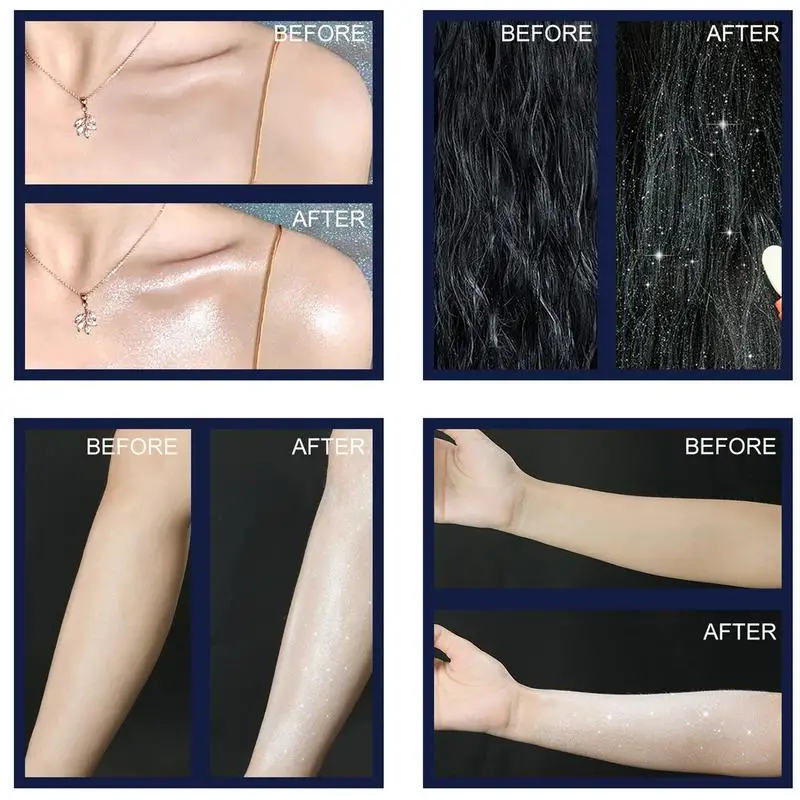 Блестящий спрей для всего тела стойкий Мерцающий Порошок женщин ежедневные