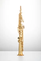 soprano saxophone gold lacquer body gold lacquer key brass saxophone straight pipe bb instrument with case
