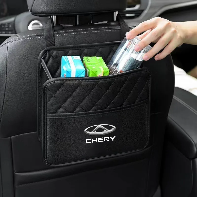 

Leather Car Seat Back Storage Bag Car Garbage Storage Box For Chery Tiggo 7 Pro 8 4 5 3 2 T11 5X Amulet Fora QQ IQ Fulwin Arrizo