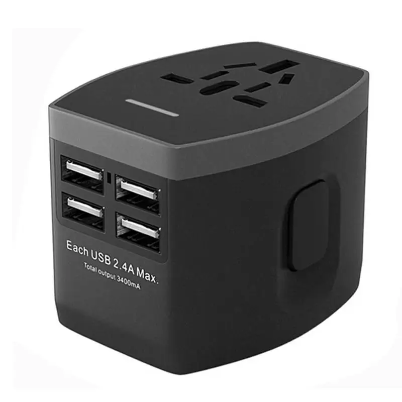 

Universal Travel Adapter All In One Power Converter Portable Plug Adapter With 3 USB 1 Type C Port Worldwide Wall Charger