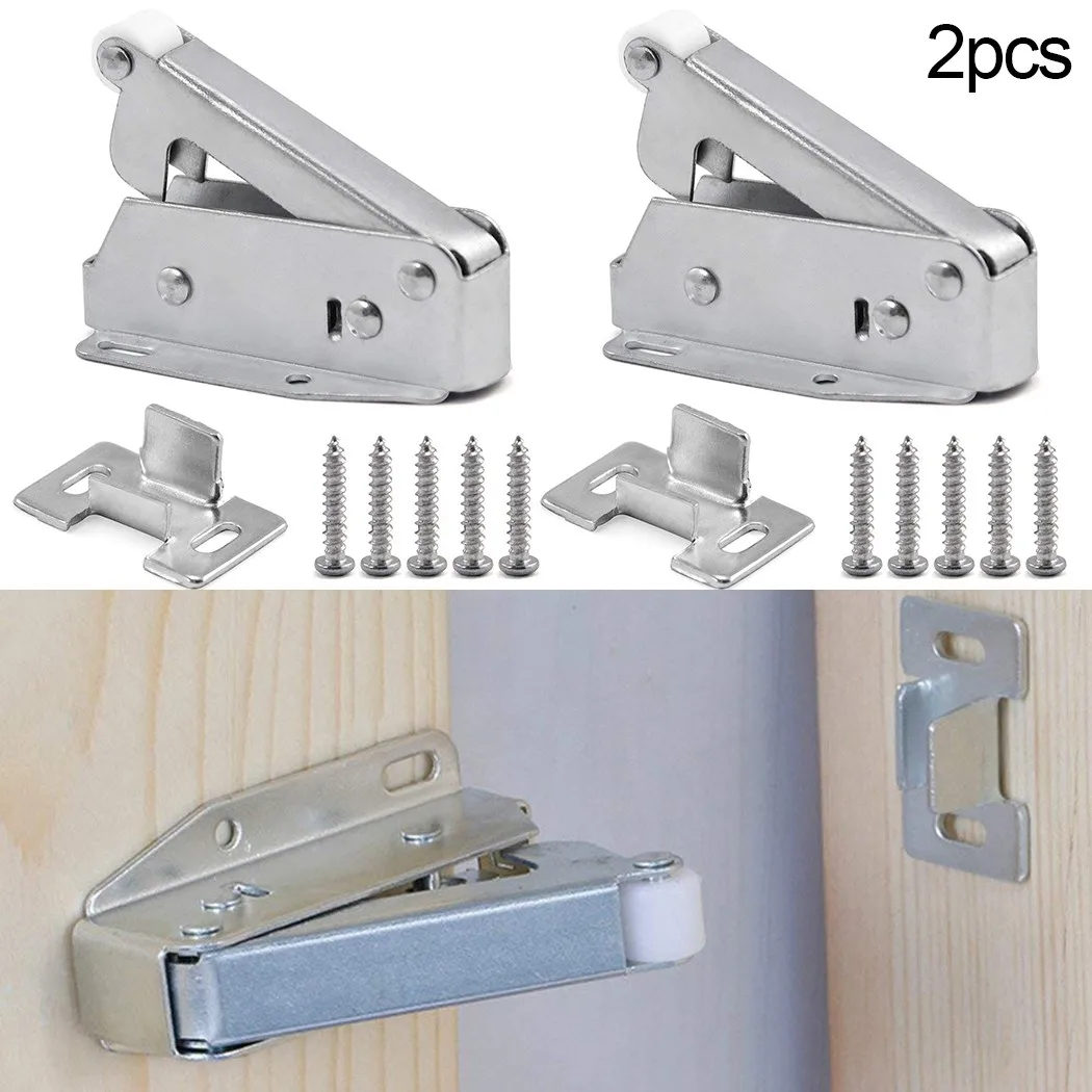 

2 Pcs Loft Touch Catch Latch Cupboard Door Hatch Attic Push To Open AutoLatch Door Spring Catch For Furniture Cupboard Cabinet