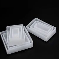 diy crystal epoxy silicone mold high mirror transparent rectangle cube mold for resin making square ornaments molds