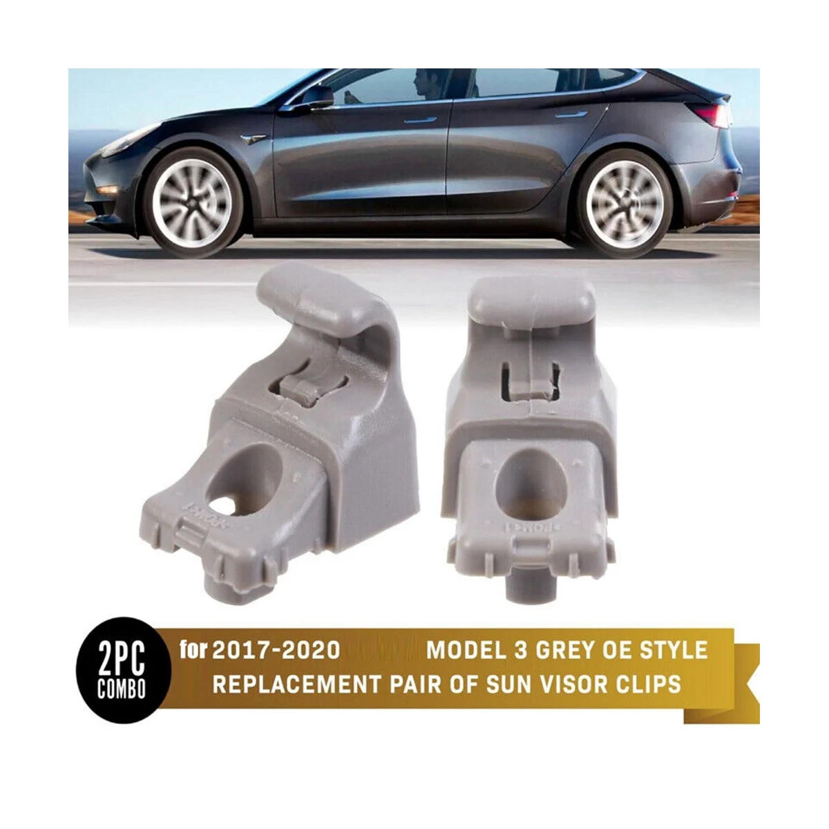 

2 шт., запасные зажимы для солнцезащитного козырька Tesla Model 3 2017-2020