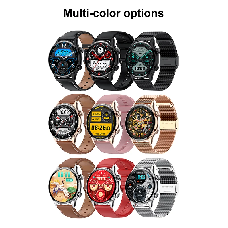 

Мужские смарт-часы фитнес-браслет NFC круглый экран Смарт-часы Amoled дисплей Bluetooth Вызов пульсометр