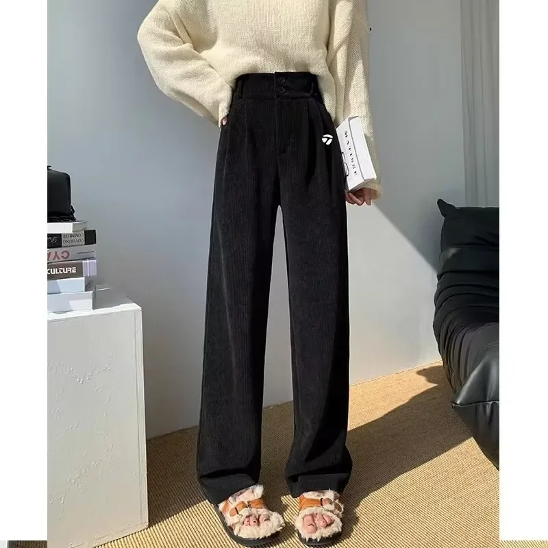 

Корейские брюки для гольфа, женская одежда для гольфа, осень 2023, Вельветовая Женская одежда для гольфа, спортивные новые брюки для тенниса, женская одежда для гольфа