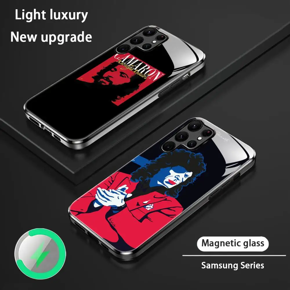 Чехол для телефона C-Camaron D-DelaIslas Hot Samsung S25 S24 S23 S22 S21 S20 Plus Ultra Note20 стеклянный