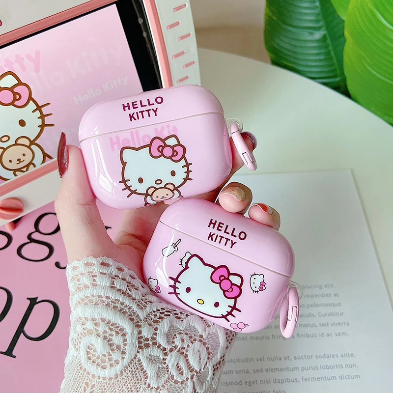 

Cute Pink Kitty Cat Apple AirPods 1 2 3 Case Cover AirPods Pro Case IPhone Earphone Accessories Air Pod Cute Airpods 2 Cases
