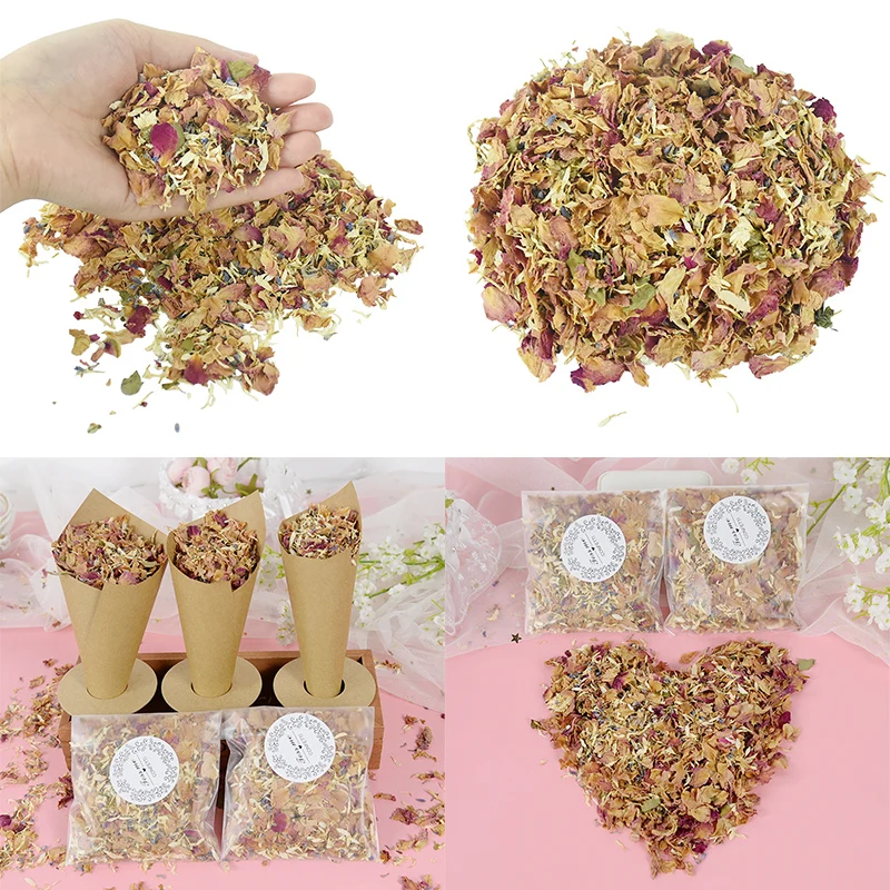 

5Packs Natural Confetti Wedding Dried Flower Rose Petals Pop Bridal Shower Birthday Party Decoration DIY Valentine's Day Gift