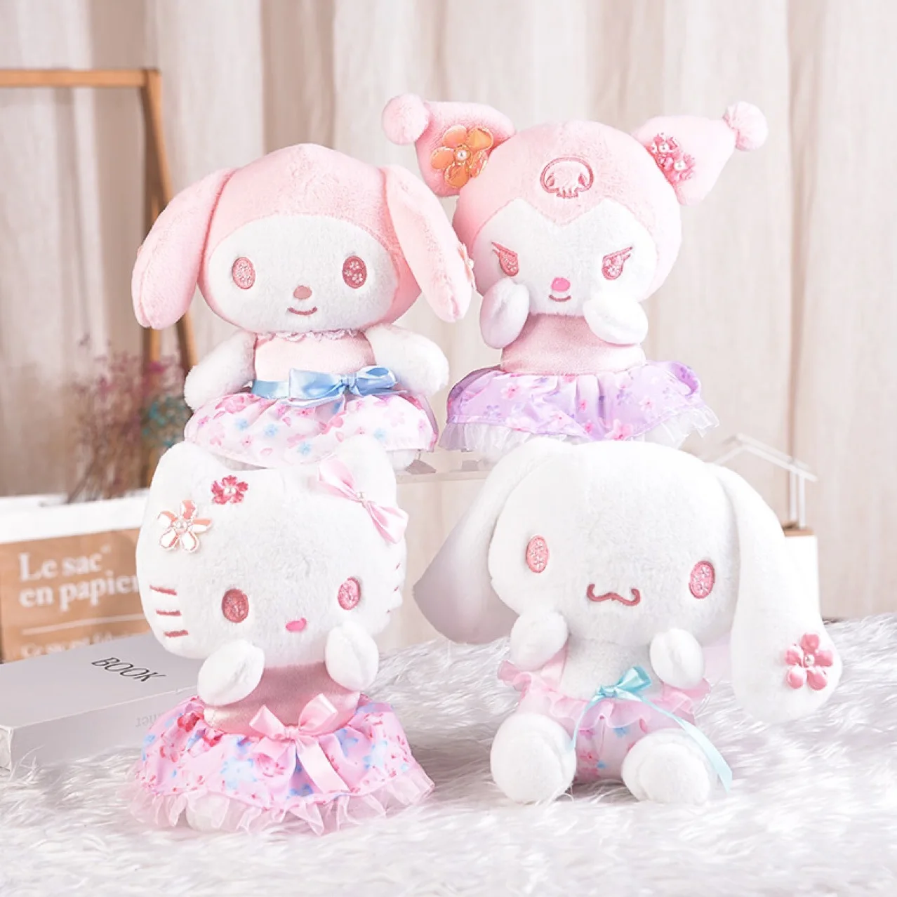 

60Pcs/bag Mixed Packaging Sanrio Plush Doll Pachacco Kuromi Cinnamoroll My Melody Kawaii Plush Toys Kids Birthday Gifts