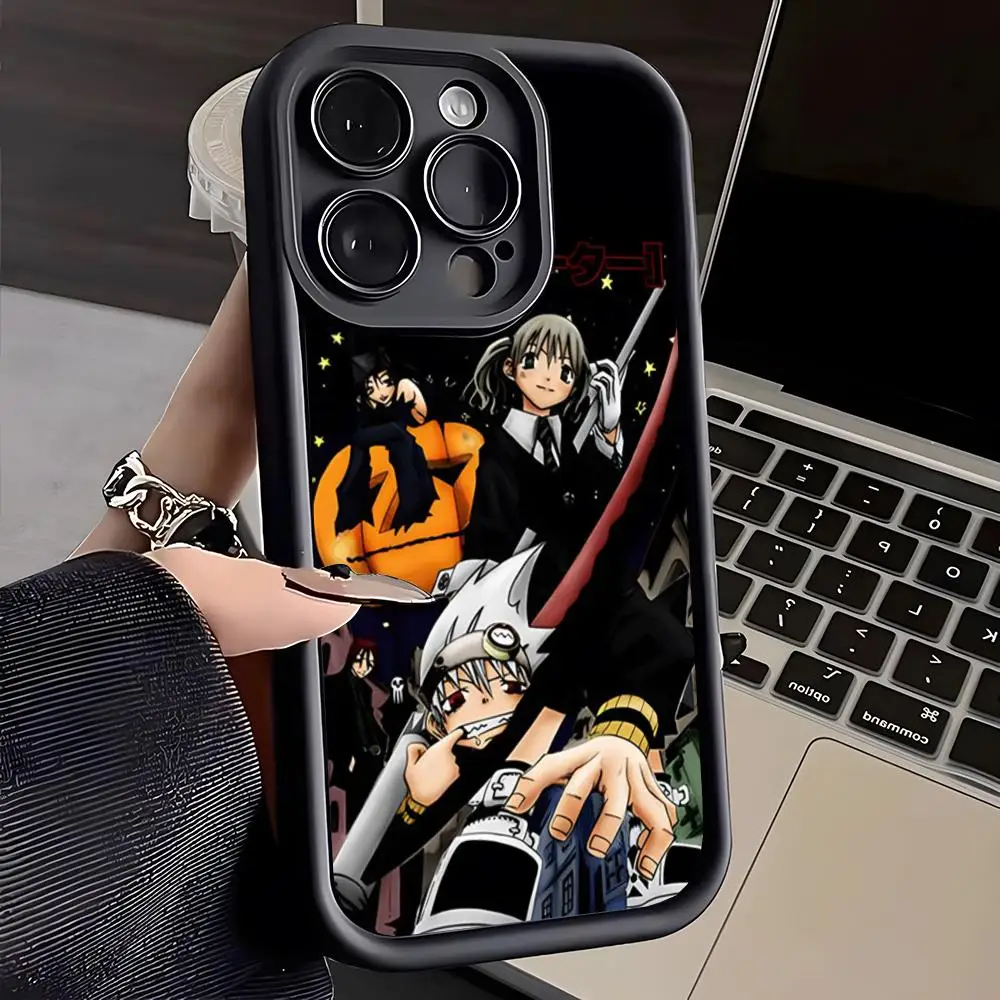 Anime Soul Eater Poster Phone Case For IPhone 16 Pro Max 15 14 Plus 13 12 11 XR XS X 7 8 Soft TPU Back Cover