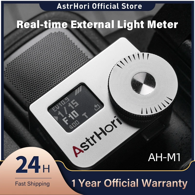 

AstrHori Light Meter with OLED Display Compatible with Cold Shoe Mount to Adjust ISO, Aperture and Shutter Speed Photography,Fit