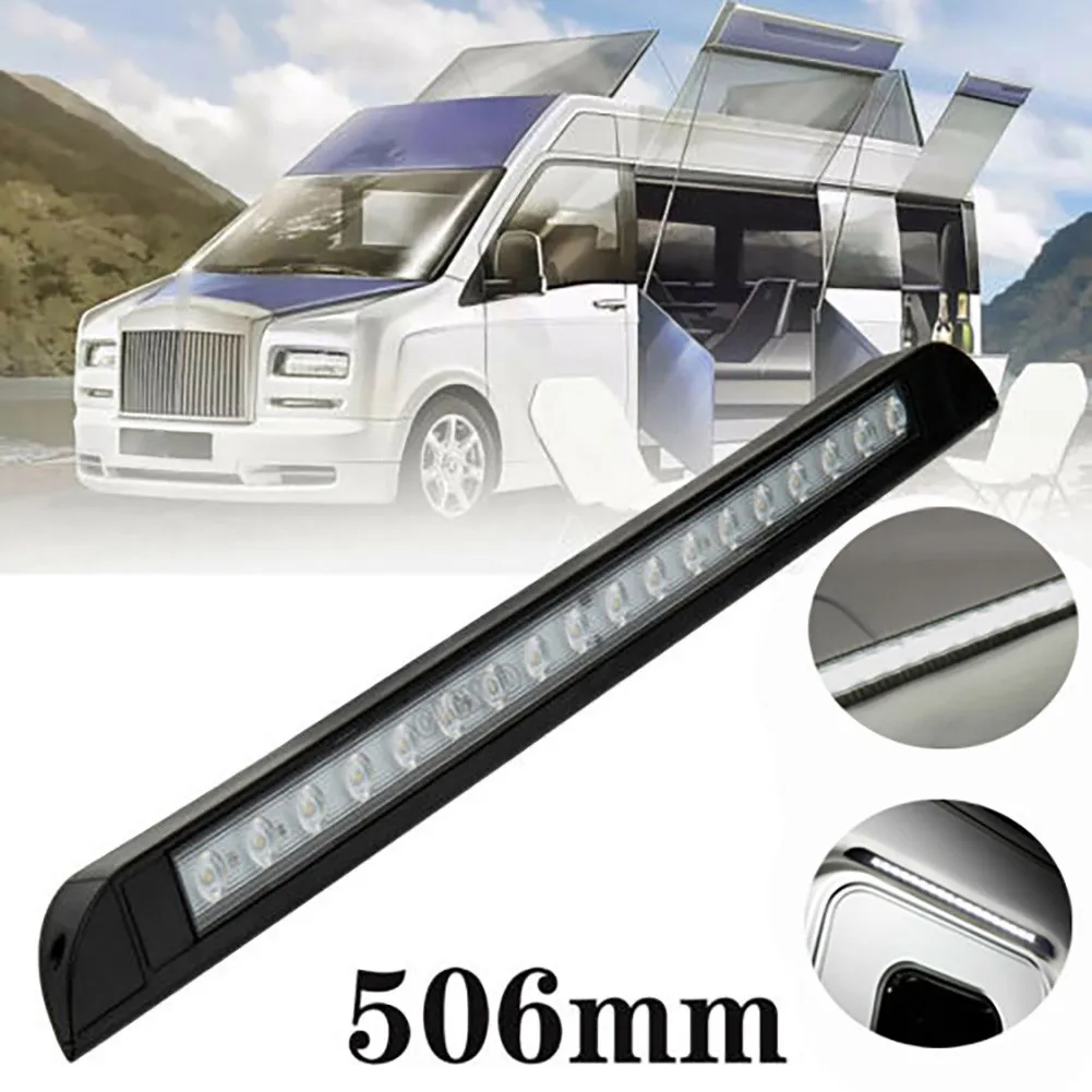 1Pc LED Awning Light DC 12-28V Waterproof 506mm Strip Lamp Caravan Motorhome Boat Accessories Integrated Touch Switch