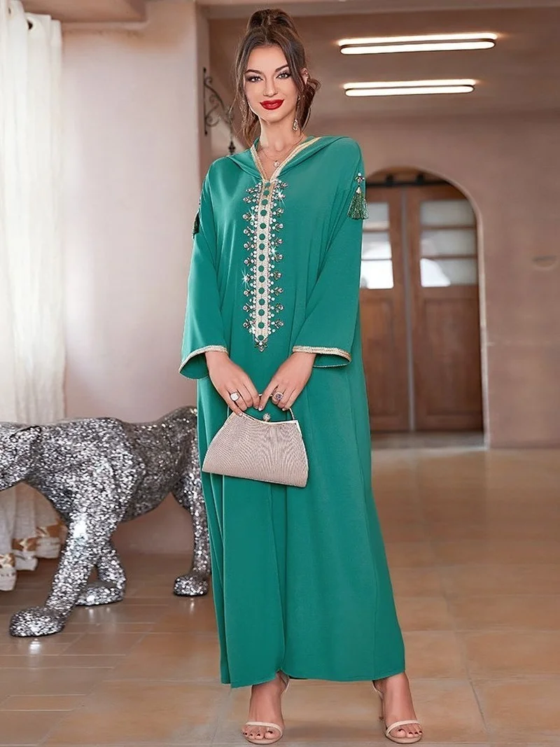 Ramadan Black Abaya Dubai Arabic Turkey Islam Muslim Long Dress Kaftans For Women Robes De Soiree Djellaba Femme Musulmane Niqab