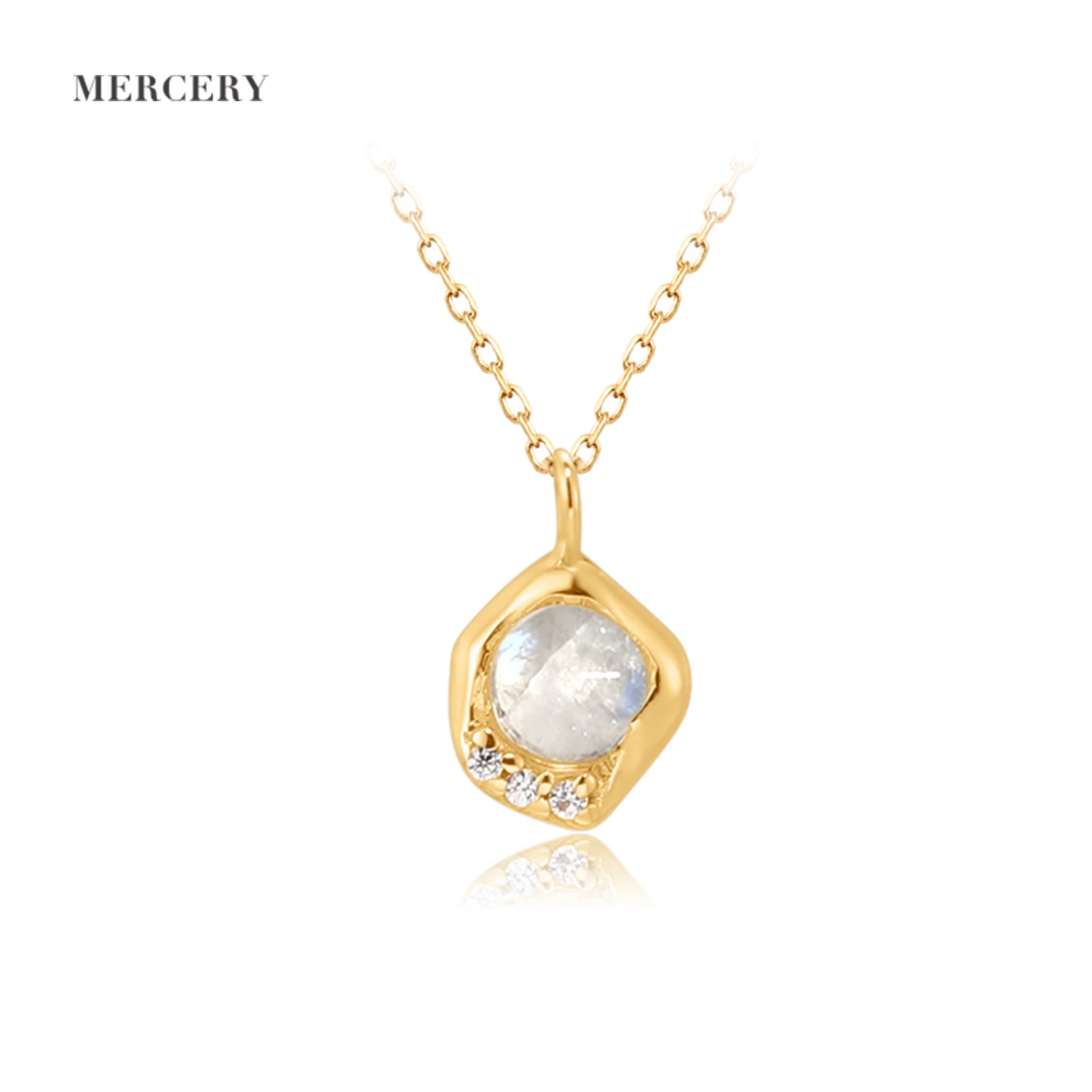 Ювелирные изделия Mercery модное ожерелье из твердого золота 14 к 18-каратного с