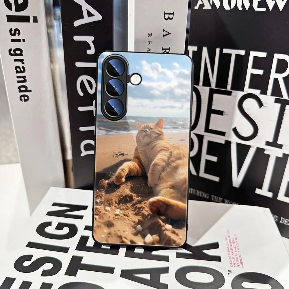 Фото Чехол для Samsung Galaxy S24 S23 S22 S20 Ultra S21 FE 5G S10 S9 Plus S10E S8 с изображением летнего пляжа на закате над морем и пальмами №5