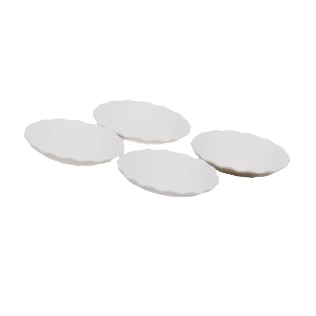

Dolls House Miniature 4P White Fluted Dishes Plates Kitchen Tableware Accessory