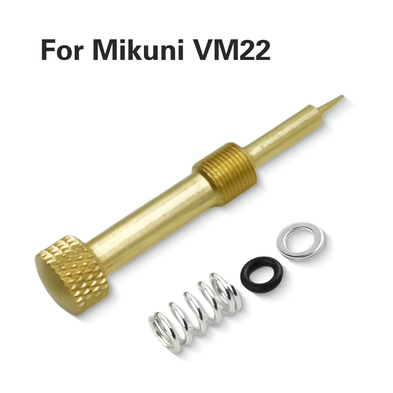 Фото Комплект игольчатых клапанов карбюратора для Mikuni VM22 YBR, латунный комплект, винт регулировки смешивания воздуха, прокладка поплавка карбюратора, уплотнитель №3