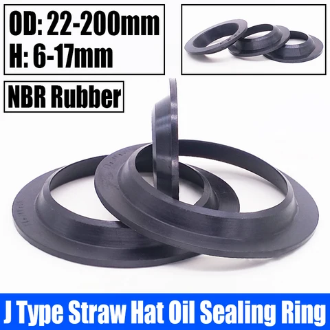 1/2 шт. NBR резиновое J-образное уплотнительное кольцо для соломенной шляпы масляное уплотнительное кольцо Пылезащитная прокладка для приблизительно 22-200 мм H 6-17 мм