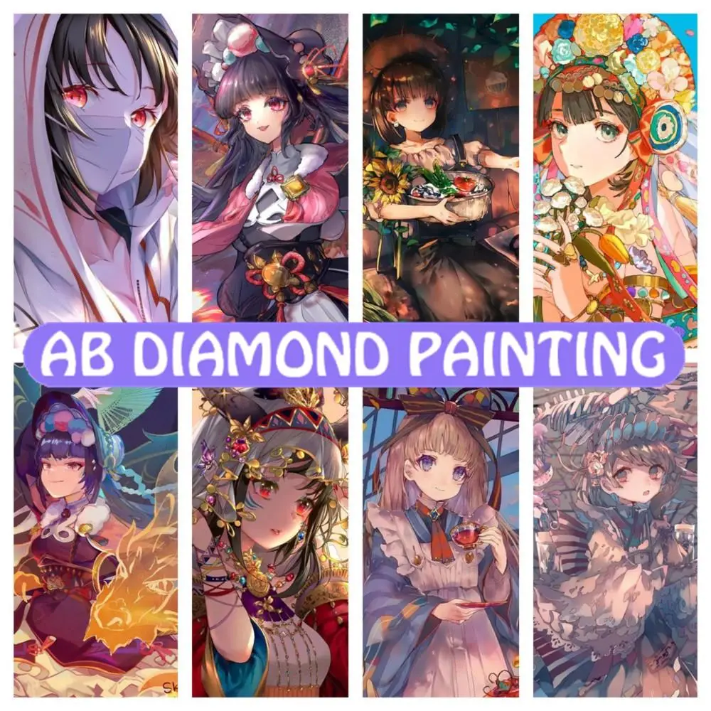 

Anime 5D DIY Diamond Painting Cartoon Girl Cross Stitch Mosaic Set Full Square Round Hand Embroidery Home decoration.