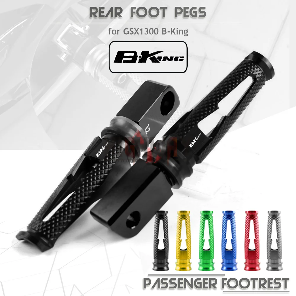 

Motorcycle CNC Aluminum Rear Passenger Footrests Foot Rests Foot Pegs For Suzuki GSX1300 B-King GSX1300 BK