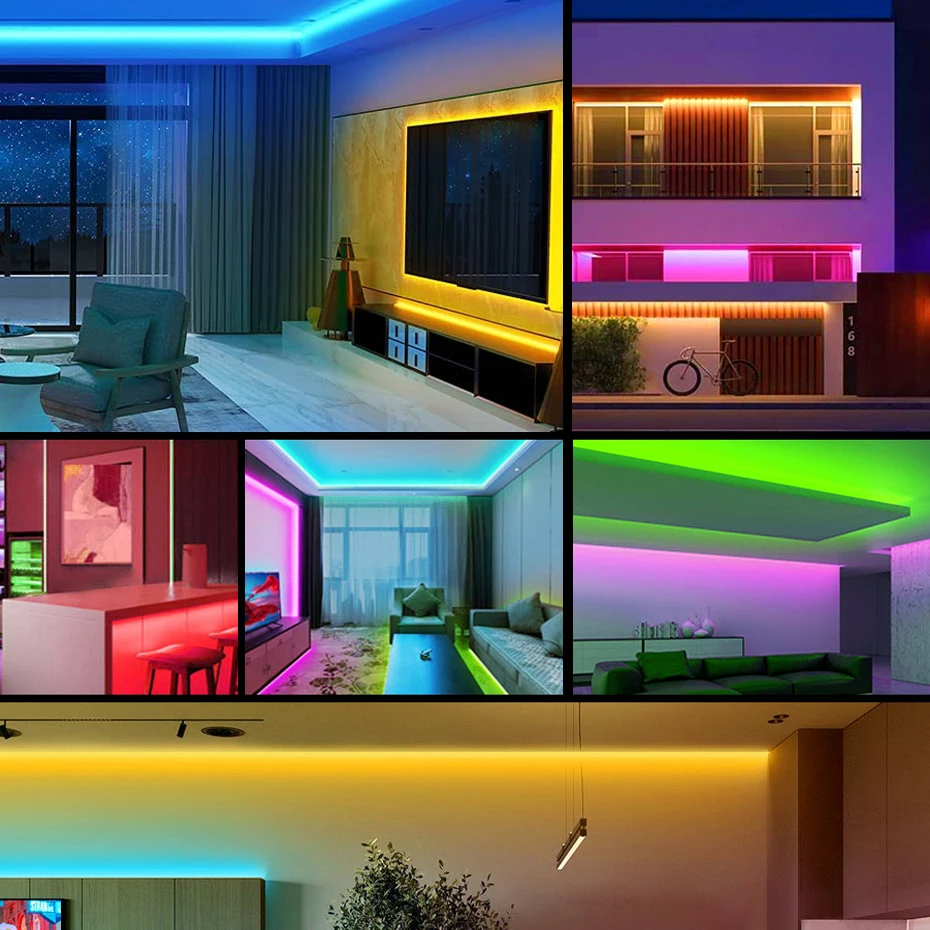 DC24V 840 LED / m COB Светодиодные полосчатые лампы RGB Регулируемый свет Сверхяркий