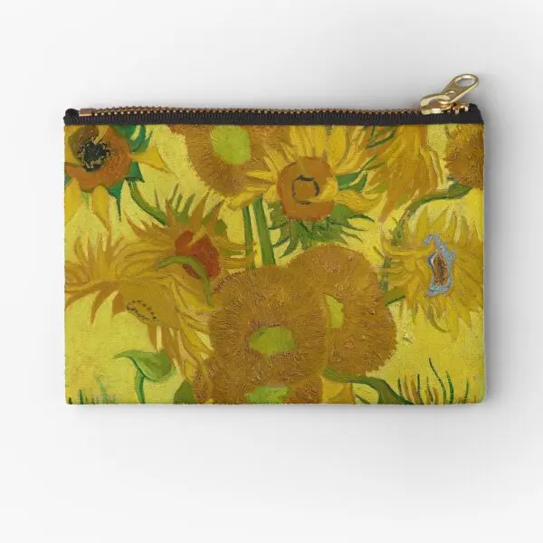 

Vincent Van Gogh Sunflowers Zipper Pouches Underwear Women Packaging Money Coin Pure Pocket Key Wallet Storage Small Socks