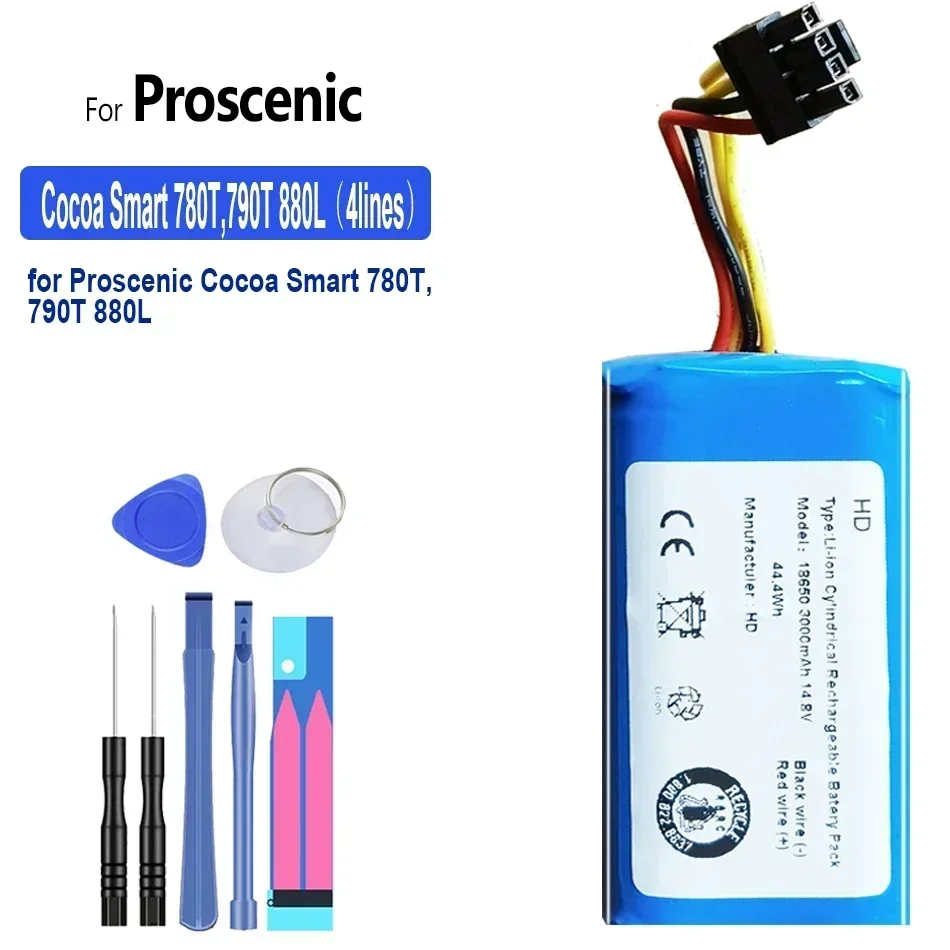 Новый аккумулятор емкостью 3400 мАч для Altarobot B350 Proscenic Cocoa Smart 780T 790T 880L 811 ГБ лета P1S P2S