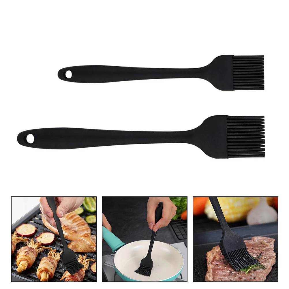 

2pcs Silicone Grilling Brushes Portable Oil Brushes Silicone Baking Brushes