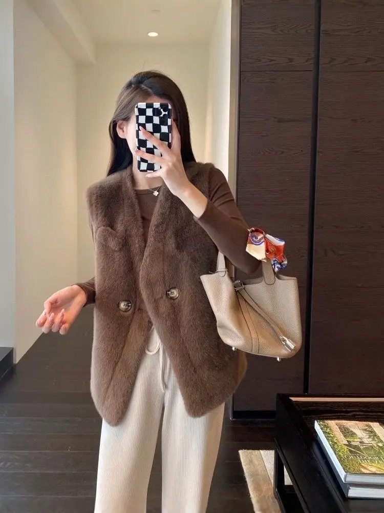 2024 новинка осени и зимы защита окружающей среды имитация норки кашемира меховой