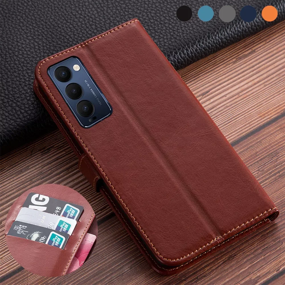 

Luxury Leather Flip Book style Case For Tecno Camon 18 Premier Wallet Kickstand Card Holder Case For Tecno Camon 18P Stand Cover