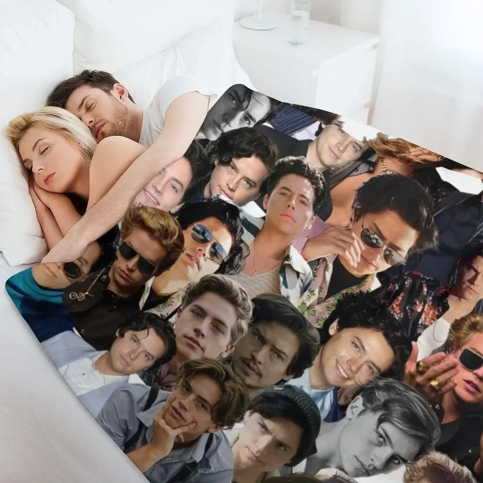 Cole Sprouse фотоколлаж Плед Фланелевая кровать Модные одеяла