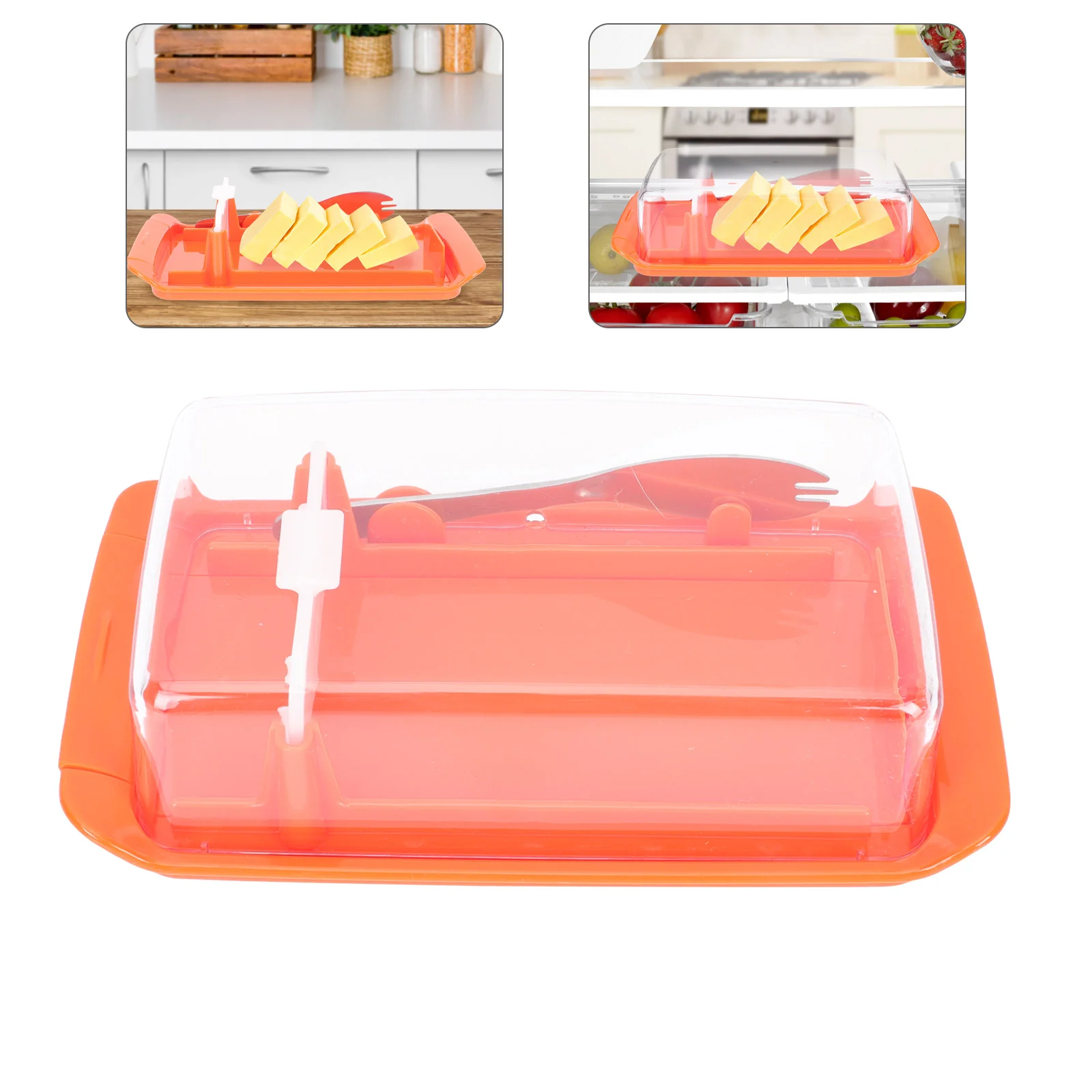 

1 Set of Food Container Butter Crisper Butter Cutter Home Tableware Storage Box