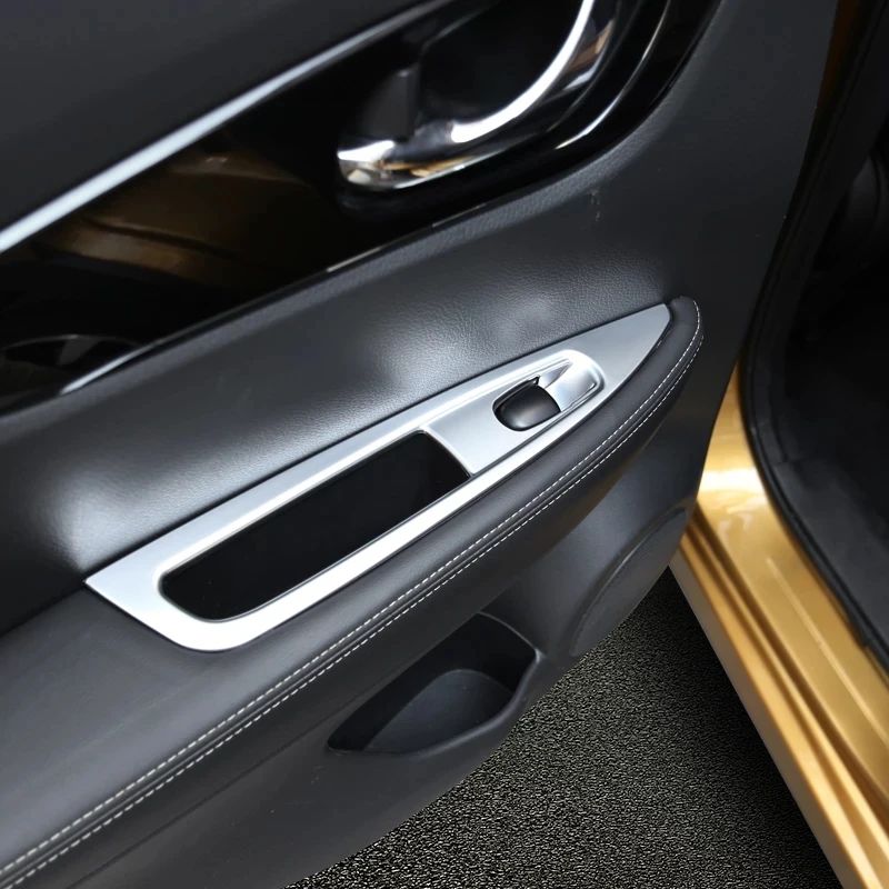 

For Nissan Qashqai J11 2014-2019 Car Door Armrest Window Lift Switch Button Panel Cover Kit Trim Carbon Fiber Interior Styling