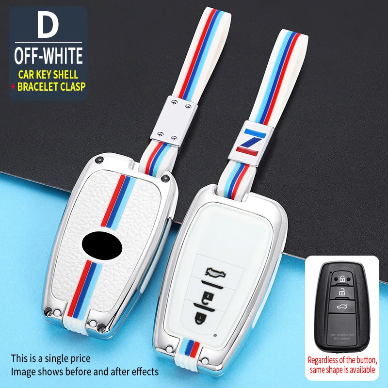 

Car Key Case Cover Key Shells For Toyota Prius Camry Corolla C-HR CHR RAV4 Prado Izoa Levin Avalon 2018 2019 2020 Accessories