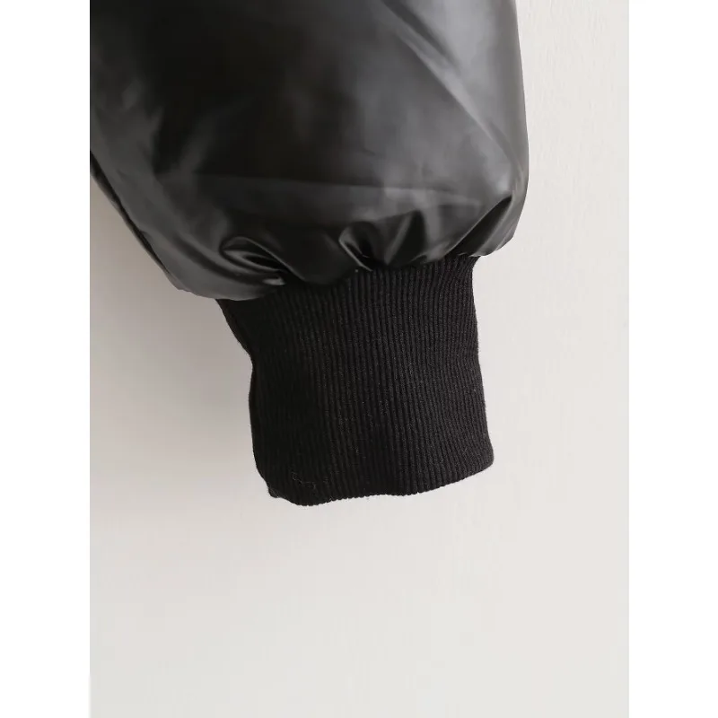 Черная парка TRAF ZR новинка верхняя одежда Зимняя модные женские парки элегантное